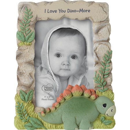 Precious Moments 8.5 in. Resin & Glass Stegosaurus Dinosaur Photo Frame Multi Color 223407